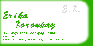 erika korompay business card